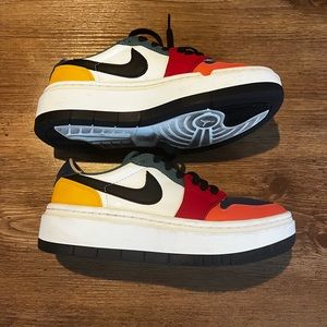 Nike Women's Sneakers - Red, Orange, Yellow, Black, White